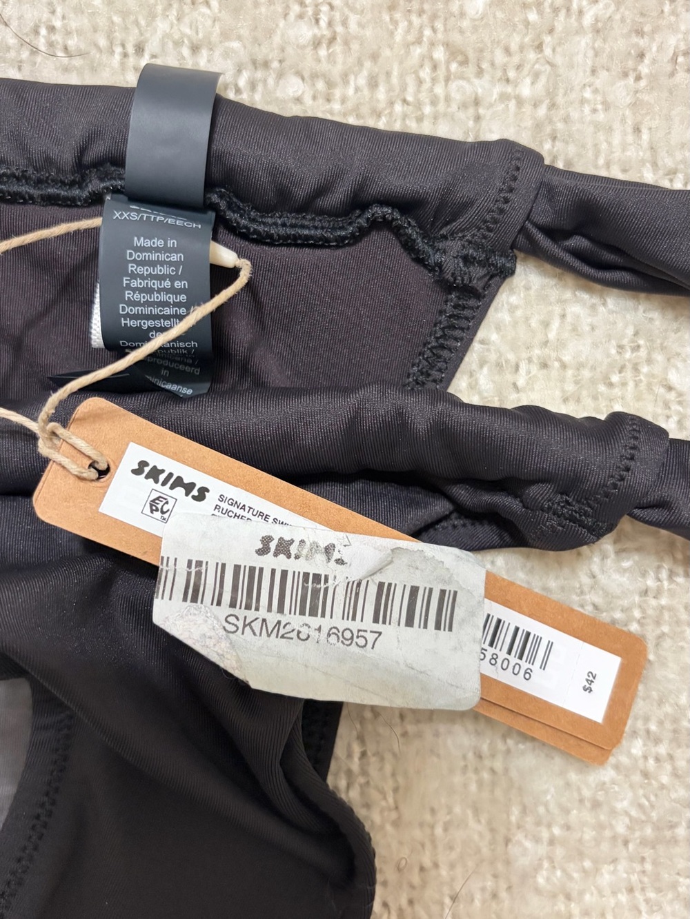 SKIMS Black Women's Two-Piece Swim Bikini Set - Picture 5 of 7